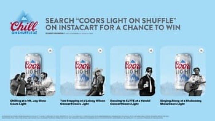 Coors Light Announces New Chill on Shuffle' Music Platform