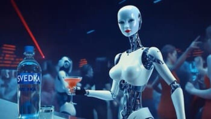 Svedka Robot is Back,  Picking Up Bar Tabs