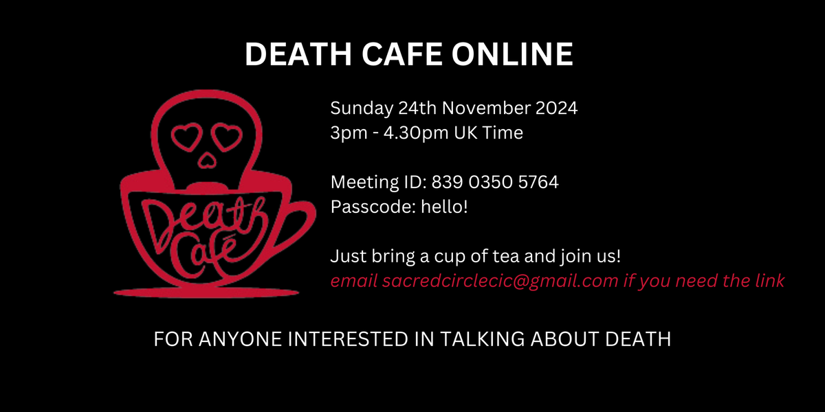 Death Cafe on Sunday 24th November