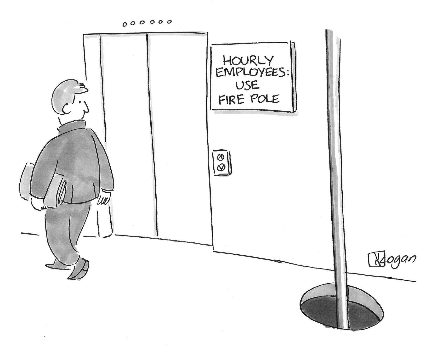Cartoon about hourly contractors