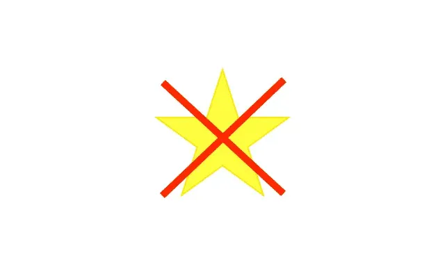 étoile barrée