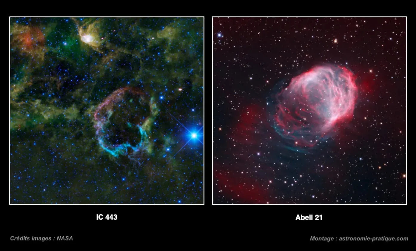 IC 443 et Abell 21