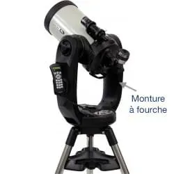 monture équatoriale à fourche
