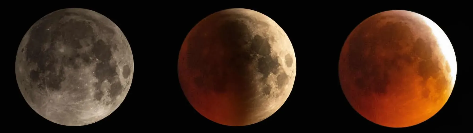 Évolution de l'éclipse de Lune