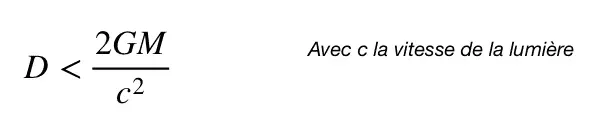 rayon de Schwarzschild