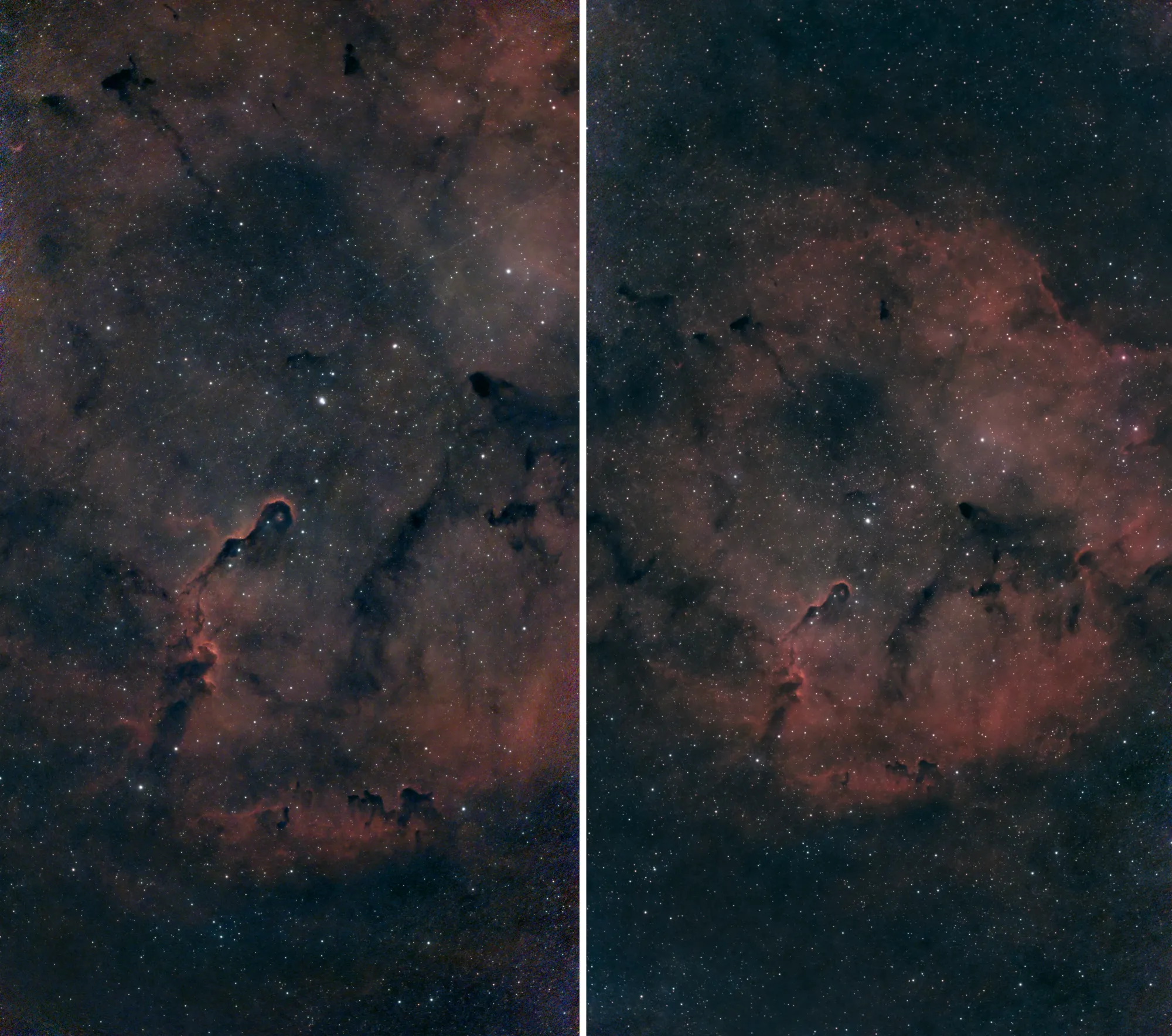 Nébuleuse de la Trompe d’Éléphant S50 Pro vs S30 Pro