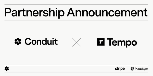 Conduit Partners with Tempo to Power the Next Age of Payments