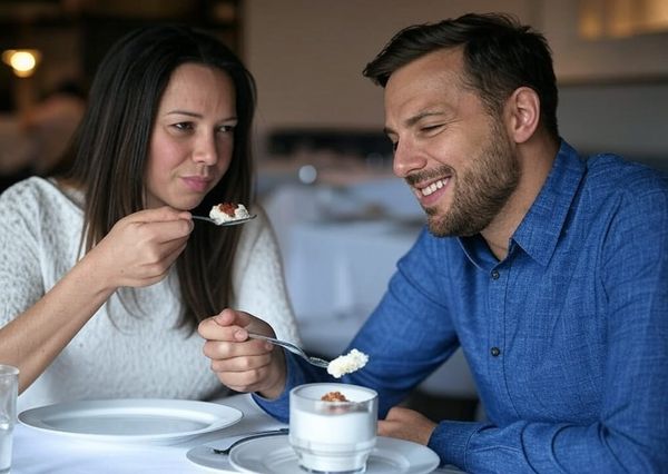 Thoughtful Boyfriend Orders Dessert He Knows Girlfriend Secretly Wants Him to Eat