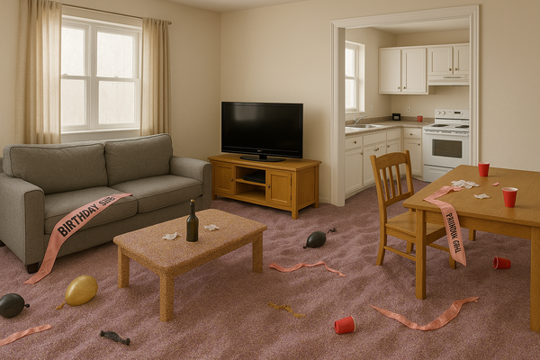 Bachelorette Party Leaves Inch-Deep Pile of Glitter in AirBnB