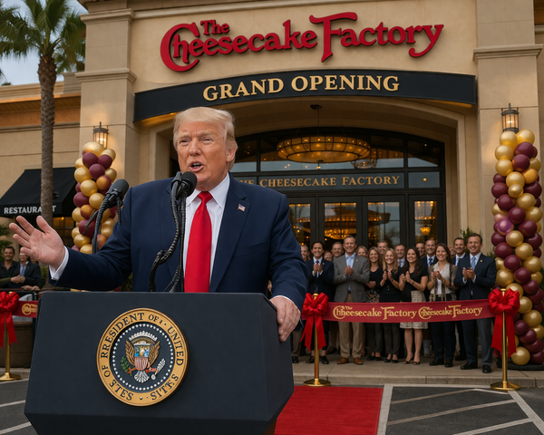 Trump Touts Success of Tariff Policy at Newly Onshored Cheesecake Factory