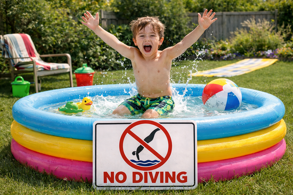 No Diving Sign Added to Kiddie Pool