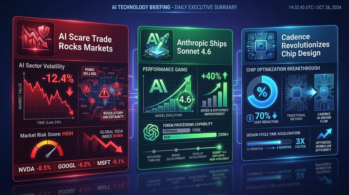 GenAI Daily - February 19, 2026: AI Scare Trade Rocks Markets, Anthropic Ships Sonnet 4.6, Cadence Revolutionizes Chip Design