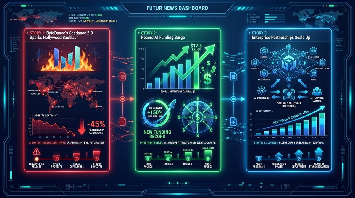 GenAI Daily - February 22, 2026: ByteDance's Seedance 2.0 Sparks Hollywood Backlash, Record AI Funding Surge, Enterprise Partnerships Scale Up