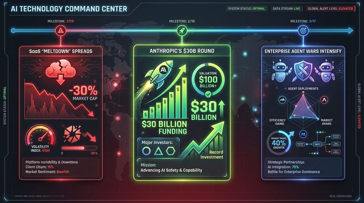GenAI Daily - February 24, 2026: SaaS "Meltdown" Spreads, Anthropic's $30B Round, Enterprise Agent Wars Intensify