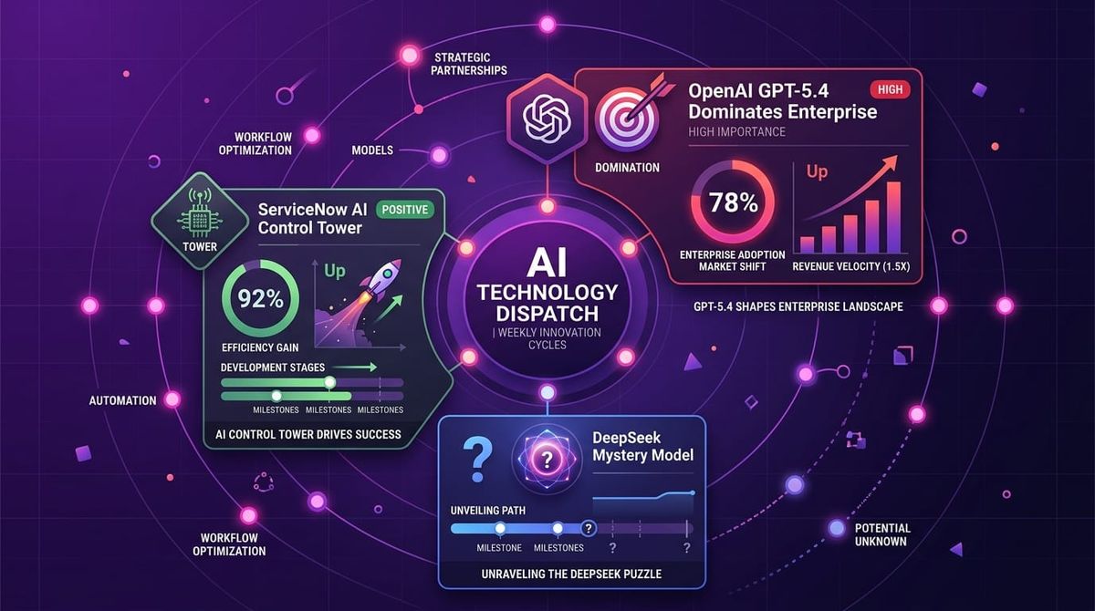 GenAI Daily - March 18, 2026: DeepSeek Mystery Model, ServiceNow AI Control Tower, OpenAI GPT-5.4 Dominates Enterprise