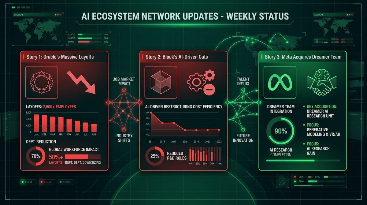 GenAI Daily - March 25, 2026: Oracle's Massive Layoffs, Block's AI-Driven Cuts, Meta Acquires Dreamer Team