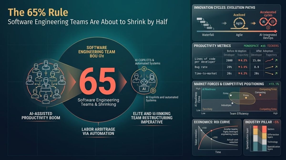 The 65% Rule: Software Engineering Teams Are About to Shrink by Half