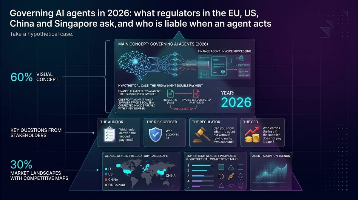 Governing AI agents in 2026: what regulators in the EU, US, China and Singapore ask, and who is liable when an agent acts