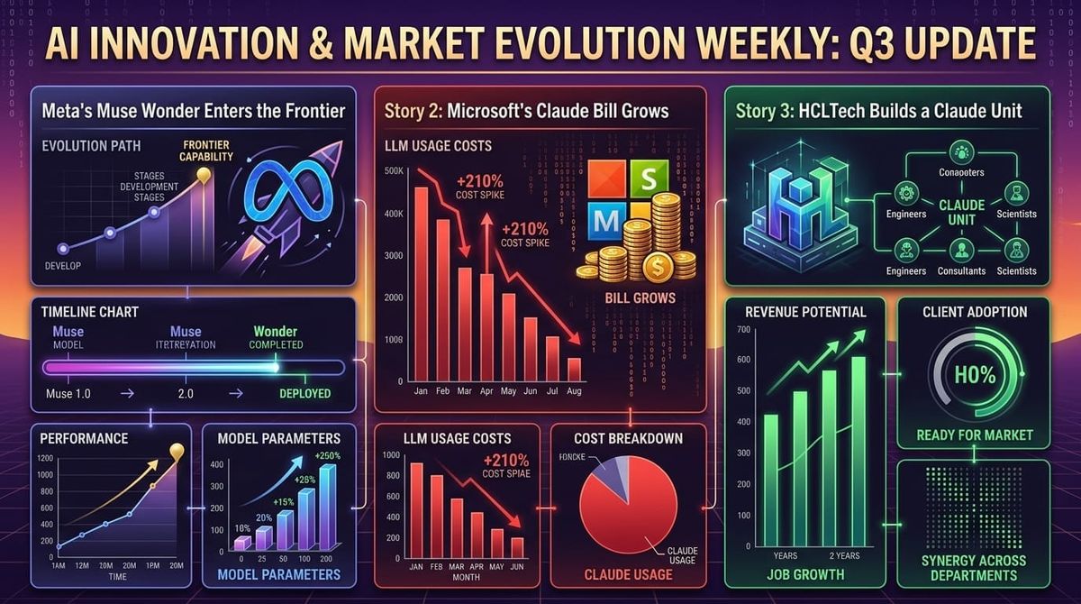 GenAI Daily - October 13, 2026: Meta's Muse Wonder Enters the Frontier, Microsoft's Claude Bill Grows, HCLTech Builds a Claude Unit