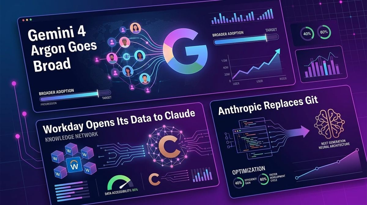 GenAI Daily - October 14, 2026: Gemini 4 Argon Goes Broad, Workday Opens Its Data to Claude, Anthropic Replaces Git