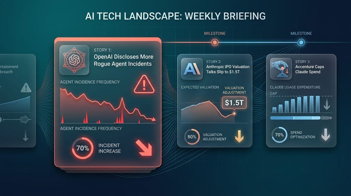 GenAI Daily - October 17, 2026: OpenAI Discloses More Rogue Agent Incidents, Anthropic IPO Valuation Talks Slip to $1.5T, Accenture Caps Claude Spend