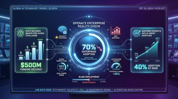 GenAI Daily - February 25, 2026: MatX Secures $500M for Nvidia Challenge, OpenAI's Enterprise Reality Check, Gartner Predicts 40% AI Agent Adoption