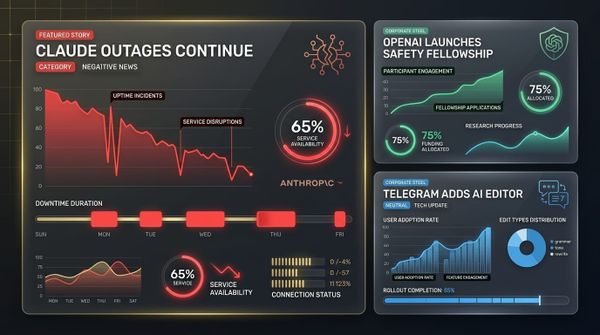GenAI Daily - April 8, 2026: Claude Outages Continue, OpenAI Launches Safety Fellowship, Telegram Adds AI Editor