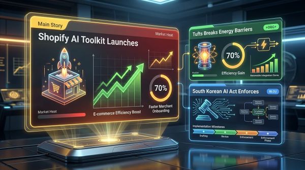 GenAI Daily - April 11, 2026: Shopify AI Toolkit Launches, Tufts Breaks Energy Barriers, South Korean AI Act Enforces