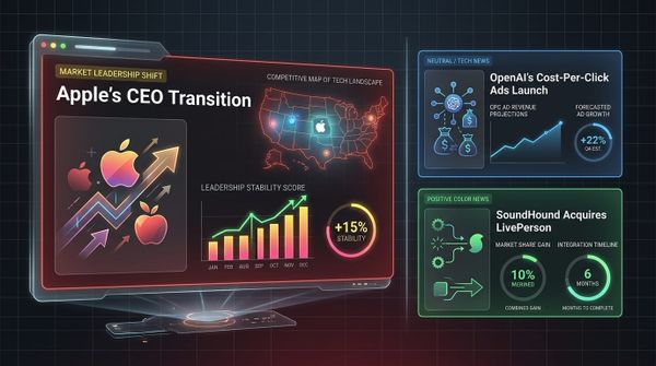 GenAI Daily - April 22, 2026: Apple's CEO Transition, OpenAI's Cost-Per-Click Ads Launch, SoundHound Acquires LivePerson