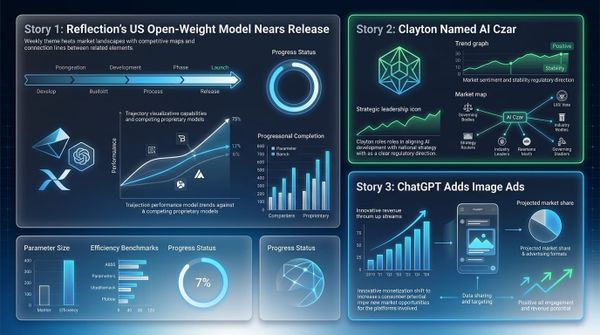 GenAI Daily - October 6, 2026: Reflection's US Open-Weight Model Nears Release, Clayton Named AI Czar, ChatGPT Adds Image Ads