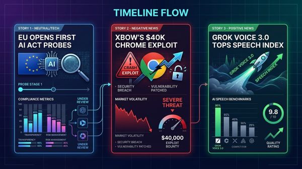 GenAI Daily - October 15, 2026: EU Opens First AI Act Probes, XBOW's $40K Chrome Exploit, Grok Voice 3.0 Tops Speech Index