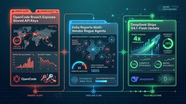 GenAI Daily - October 18, 2026: OpenCode Breach Exposes Stored API Keys, India Reports Multi-Vendor Rogue Agents, DeepSeek Ships V4.1-Flash Update