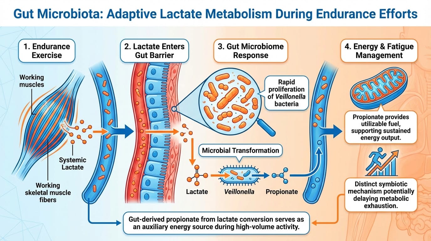 Snippet #015: Gut Microbiota Adapt to Metabolize Systemic Lactate During Endurance Efforts