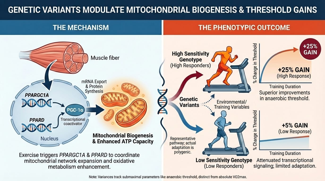 Snippet #024: Genetic Variants Modulate Mitochondrial Biogenesis and Threshold Gains