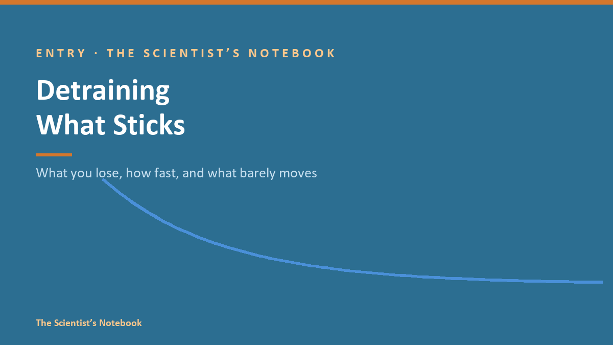 Entry #044: Detraining: What You Lose, How Fast, and What Sticks