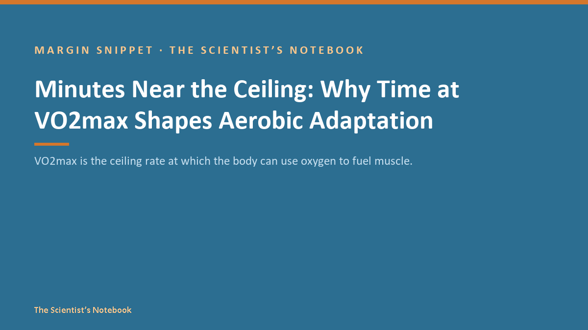Snippet #034: Minutes Near the Ceiling: Why Time at VO2max Shapes Aerobic Adaptation