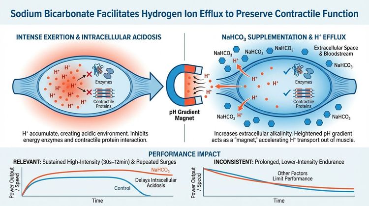 Snippet #013: Sodium Bicarbonate Facilitates Hydrogen Ion Efflux to Preserve Contractile Function