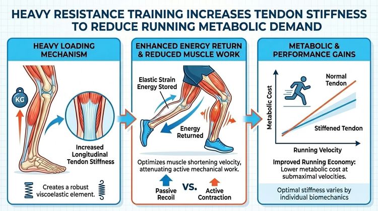 Snippet #023: Heavy Resistance Training Increases Tendon Stiffness to Reduce Running Metabolic Demand