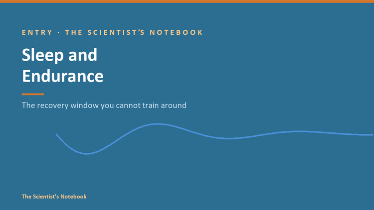 Entry #032: Sleep and Endurance: The Recovery Window You Cannot Train Around