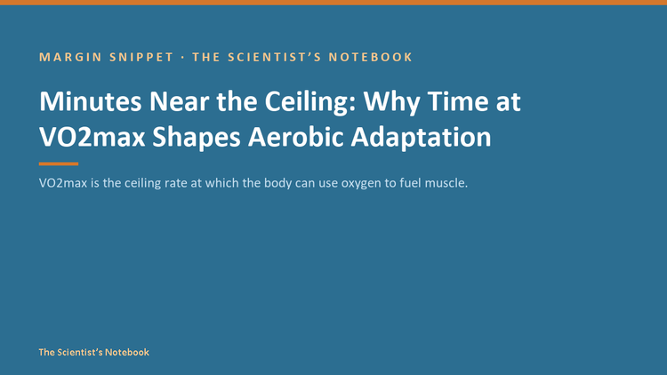 Snippet #034: Minutes Near the Ceiling: Why Time at VO2max Shapes Aerobic Adaptation