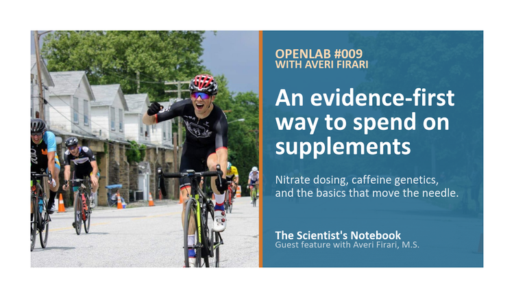 OpenLab #009: An evidence-first way to spend on supplements