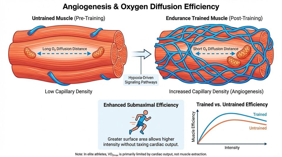 Snippet #001: Reducing Oxygen Diffusion Distance Through Capillary Growth