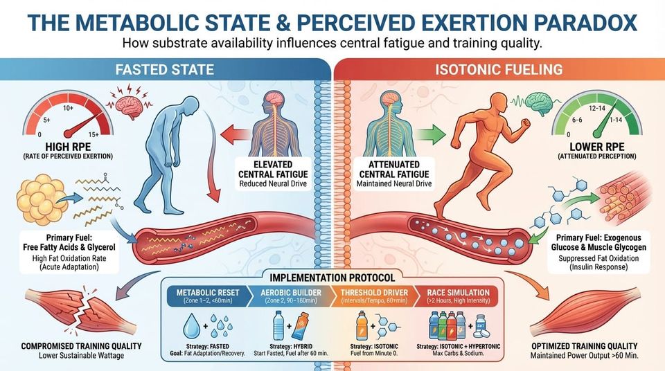 Entry #013: Exercising in a fasted state vs using isotonic drinks: effects on perceived effort