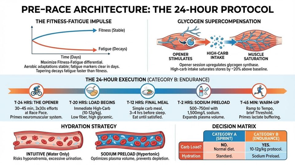 Entry #003: How to prepare for a cycling race, pre-race fueling timeline, 24 hours to the start