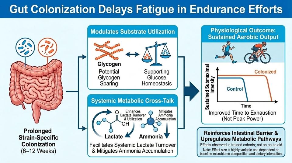 Snippet #025: Gut Colonization Delays Fatigue by Preserving Carbohydrate Availability During Endurance Efforts