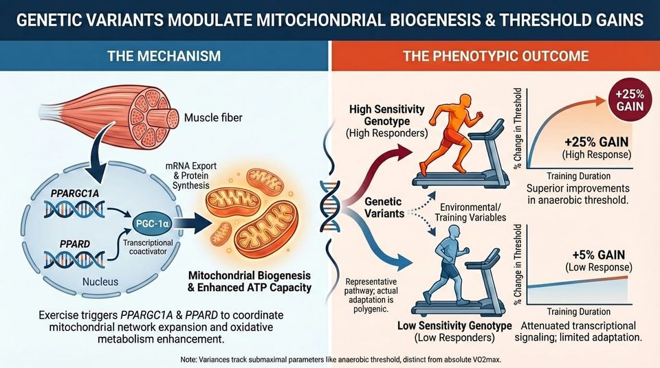 Snippet #024: Genetic Variants Modulate Mitochondrial Biogenesis and Threshold Gains