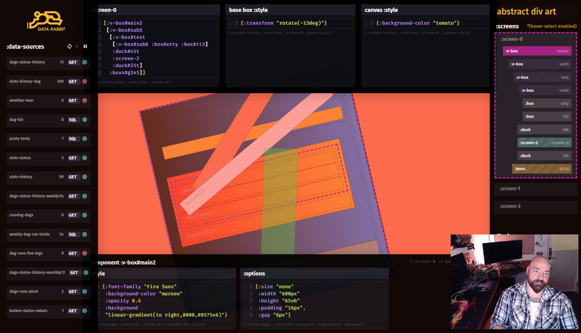 Screenception & Hoverzilla. Can a deeply flexible layout builder still be sane and understandable?