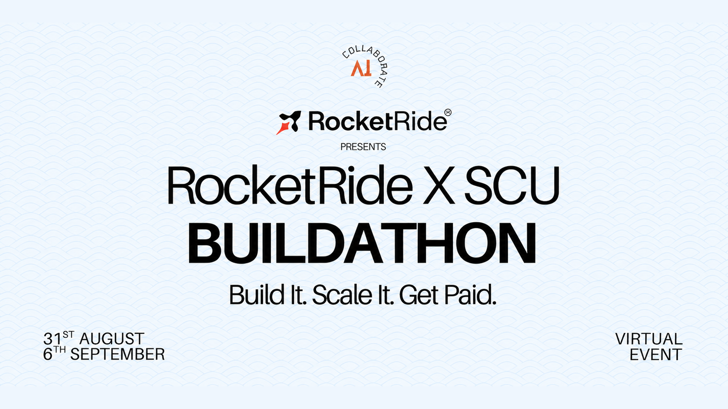 RocketRide x SCU Buildathon, 31 August to 6 September, virtual event