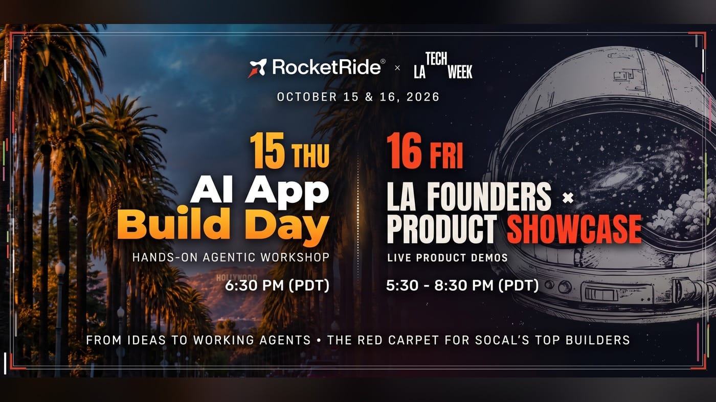 RocketRide at LA Tech Week, 15 and 16 October