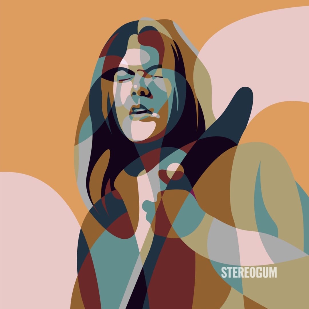 An artistic image of Neil Young from the Stereogum article.